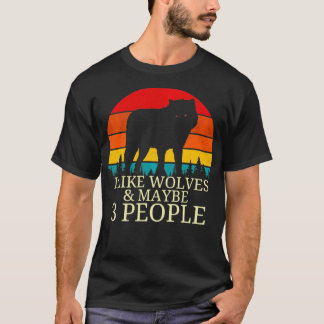 Vintag mag ich Wölfe & vielleicht 3 Leute Forest A T-Shirt