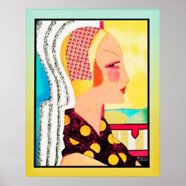 Vintag Magazine Cover Lady (Art Deco) Poster