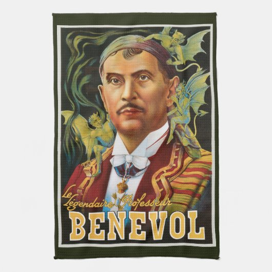 Vintag Magic Poster, Legendary Professor Benevol Geschirrtuch (Vertikal)