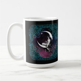 Vintag Magical Moon Woman Kaffeetasse