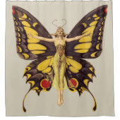 Vintag Magische Mystische Schmetterlingsfliege Duschvorhang (Vorderseite)