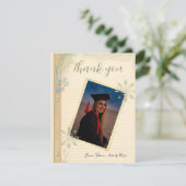 Vintag Magisches Grundbuch Dankeskarte (Stehend Vorderseite)