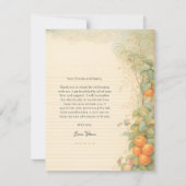 Vintag Magisches Grundbuch Dankeskarte (Rückseite)