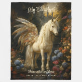 Vintag Magisches Märchen Pegasus Kinderzimmer Fleecedecke (Vorderseite)