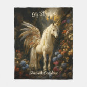 Vintag Magisches Märchen Pegasus Kinderzimmer Fleecedecke (Vorderseite)