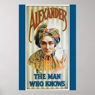Vintag Magisches Poster, Alexander, der Mann, der Poster