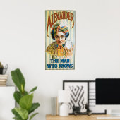 Vintag Magisches Poster, Alexander, der Mann, der Poster (Heimbüro)
