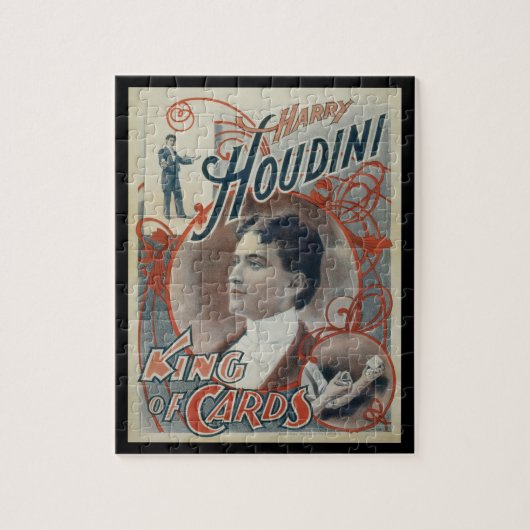 Vintag Magisches Poster, Magier Harry Houdini Puzzle (Vertikal)