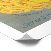 Vintag Magnificent Mums Poster (Ecke)