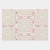 Vintag Magnolia Beige Ephemera Muster Geschenkpapier Set (Vorderseite)