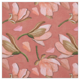 Vintag Magnolia Blossom auf der Dusty-Rose Stoff