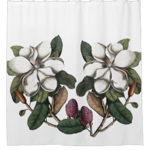 Vintag Magnolia Blume Blüten Duschvorhang