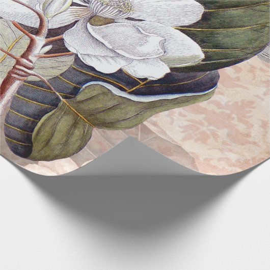 Vintag Magnolia Geschenkpapier (Ecke)