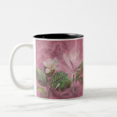 Vintag Magnolia Song Bekleidung und Geschenke Zweifarbige Tasse (Links)