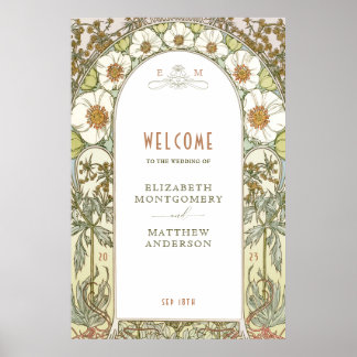Vintag Magnolia Willkommenssignatur Sofortiger Dow Poster