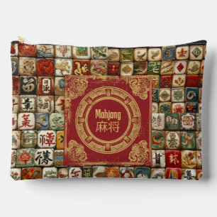 Vintag Mahjong Designs Zubehörtasche