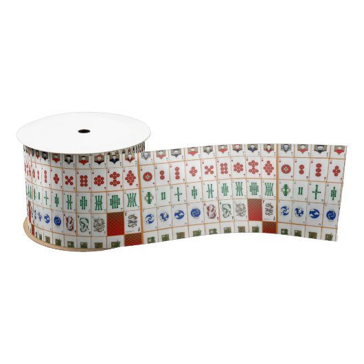 Vintag Mahjong Set Satinband (Spule)