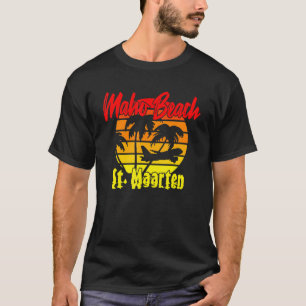 Vintag Maho Beach St Maarten Sunset T-Shirt