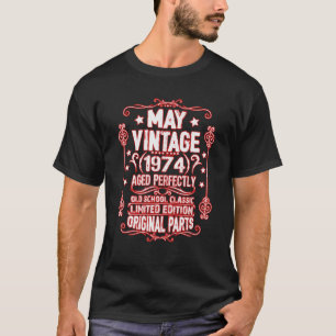 Vintag Mai 1974 48Th Geburtstag Taurus Gemini 48 Y T-Shirt