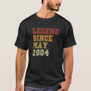 Vintag Mai 2004 Retro 18 Jahre alt 18. Geburtstag T-Shirt