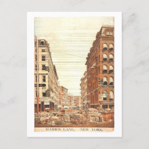 Vintag Maiden Lane New York City Postkarte