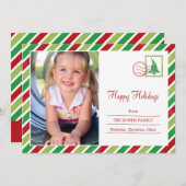 Vintag Mail Holiday Foto Cards Feiertagskarte (Vorne/Hinten)