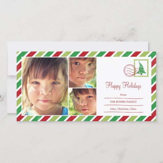 Vintag Mail-Urlaubskarte Feiertagskarte (Vorderseite)