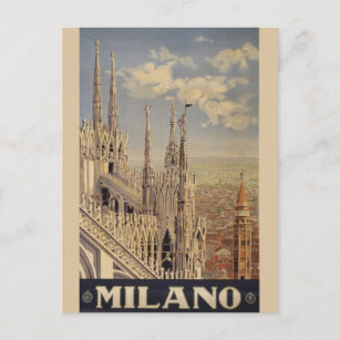 Vintag Mailand - Italien Kathedrale Postkarte