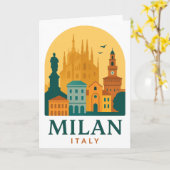Vintag Mailand Italien Reisen | Retro Duomo Karte (Gelbe Blume)