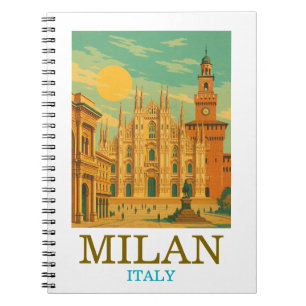 Vintag Mailand Italien Reisen   Retro Duomo Notizblock
