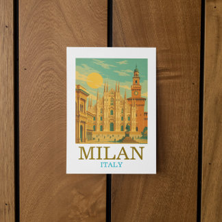 Vintag Mailand Italien Reisen | Retro Duomo Postkarte