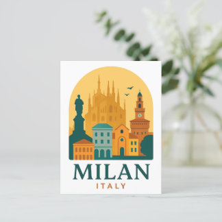 Vintag Mailand Italien Reisen | Retro Duomo Postkarte