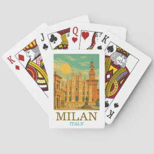 Vintag Mailand Italien Reisen   Retro Duomo Spielkarten