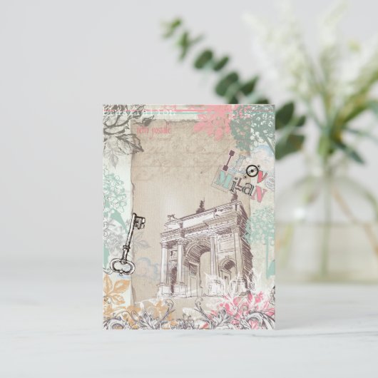 Vintag Mailänder Postkarte (Stehend Vorderseite)