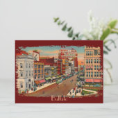 Vintag Main Street Buffalo Party Einladungen (Stehend Vorderseite)