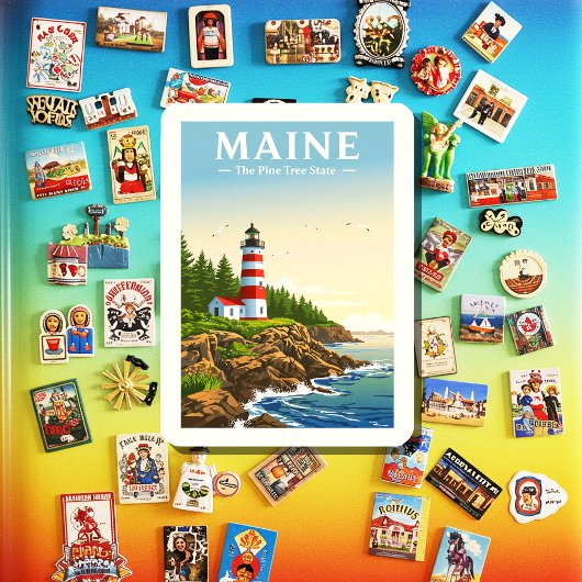Vintag Maine Magnet