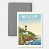 Vintag Maine Magnet (Vorderseite/Rückseite)