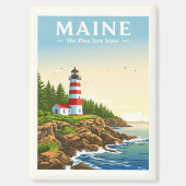 Vintag Maine Magnet (Vorderseite)