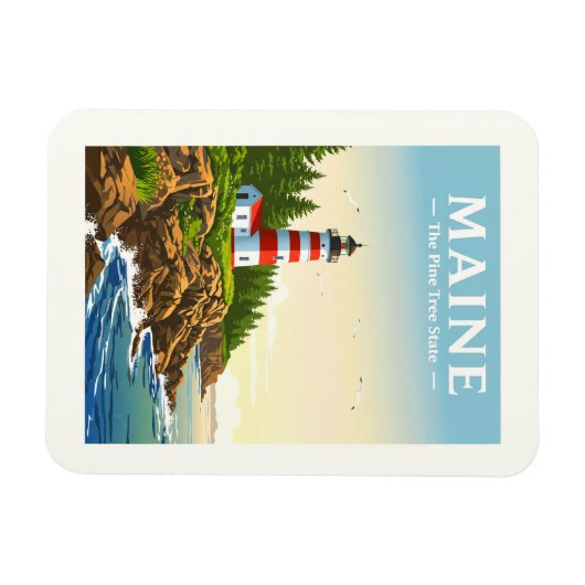 Vintag Maine Magnet (Horizontal)