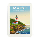 Vintag Maine Magnet (Vertikal)