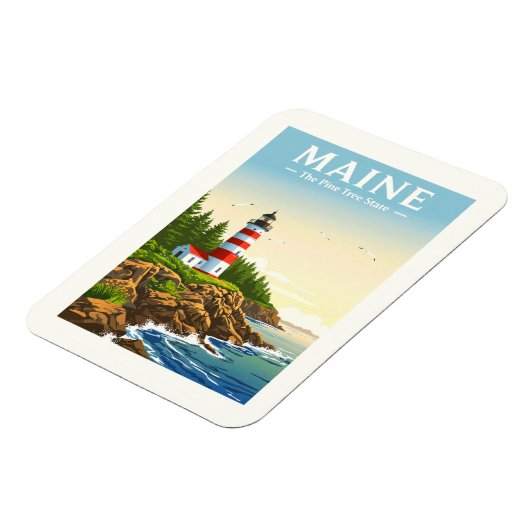 Vintag Maine Magnet (Linke Seite)