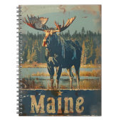 Vintag Maine Moose Notizblock (Vorderseite)