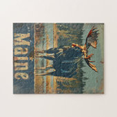 Vintag Maine Moose Puzzle (Horizontal)