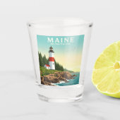 Vintag Maine Schnapsglas (Vorderseite)