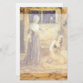 Vintag Mairy Tale Aschenputtel mit Fairy Godmutter Briefpapier (Vorne/Hinten)
