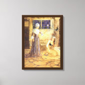 Vintag Mairy Tale Aschenputtel mit Fairy Godmutter Leinwanddruck (Vorderseite)