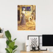 Vintag Mairy Tale Aschenputtel mit Fairy Godmutter Poster (Heimbüro)