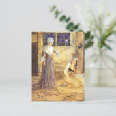 Vintag Mairy Tale Aschenputtel mit Fairy Godmutter Postkarte (Stehend Vorderseite)