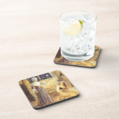 Vintag Mairy Tale Aschenputtel mit Fairy Godmutter Untersetzer (Rechte Seite)