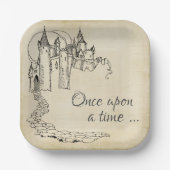 Vintag Mairy Tale Princess Napkins Pappteller (Vorderseite)